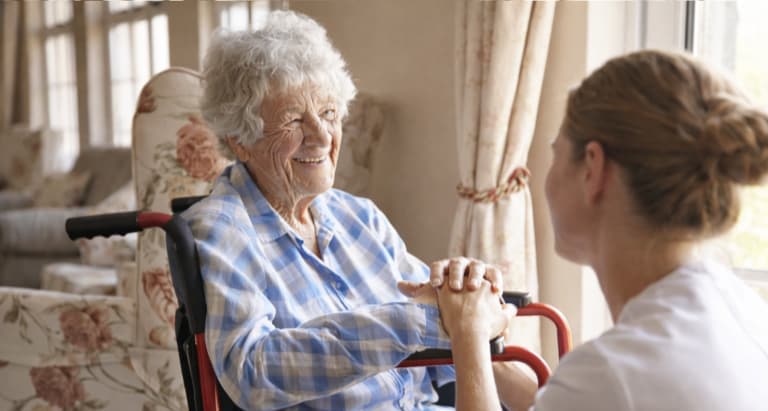 Care staff completing mandatory training